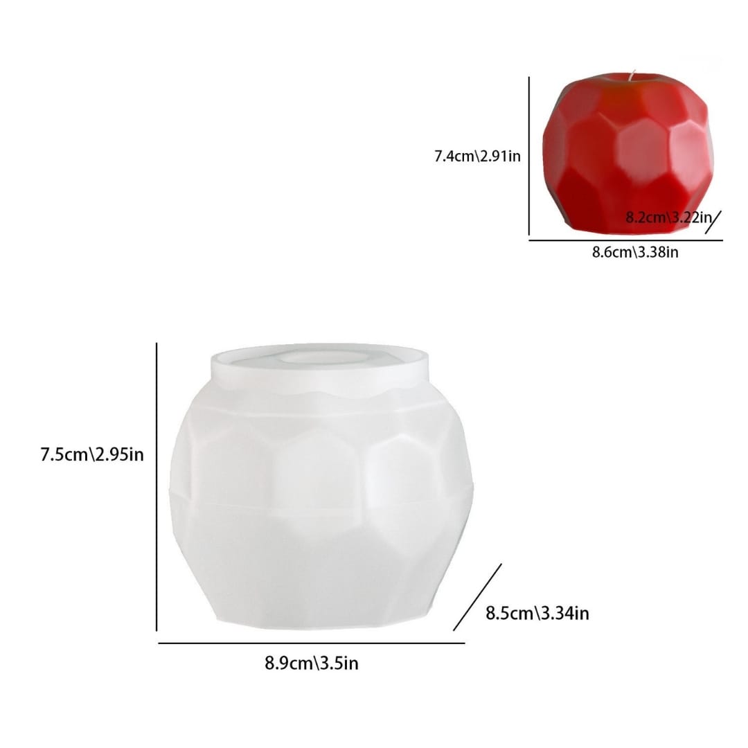 Apple facet Candle Mold